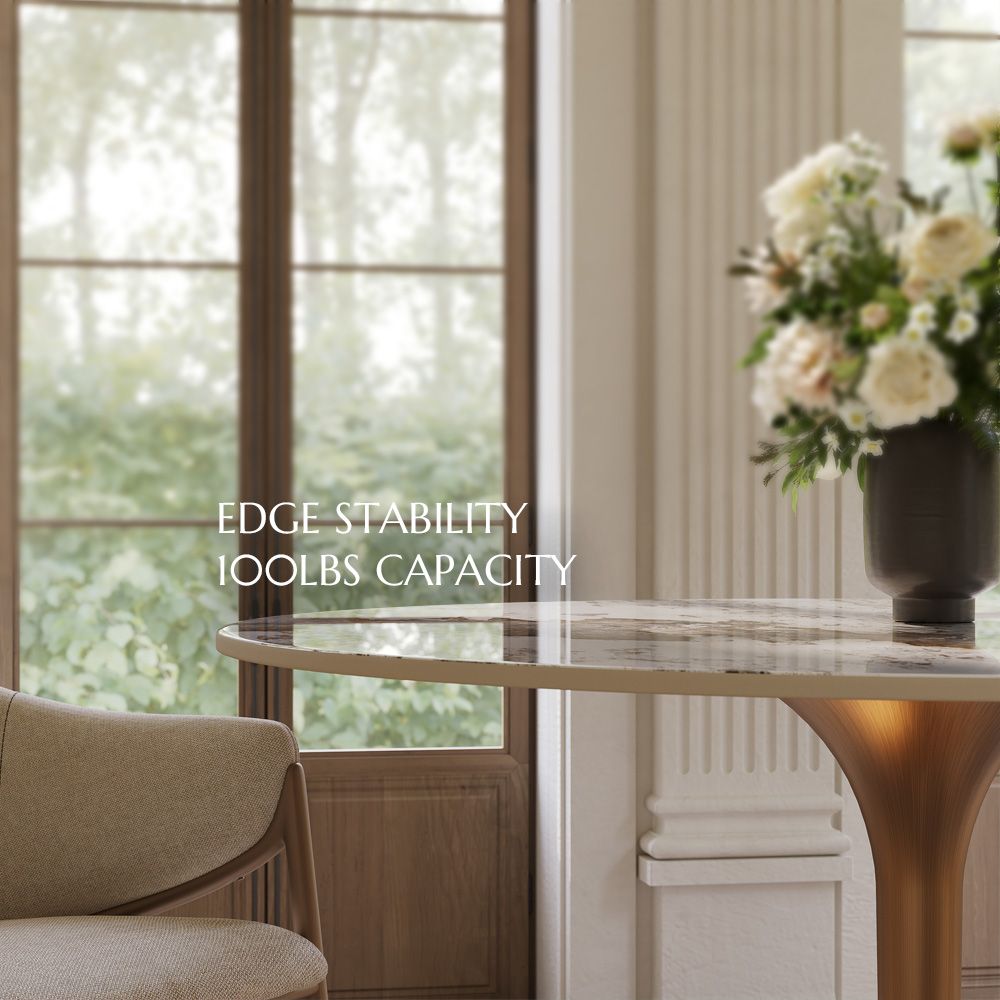 Stainless Steel Pandora Glossy Sintered Stone Dining Tables