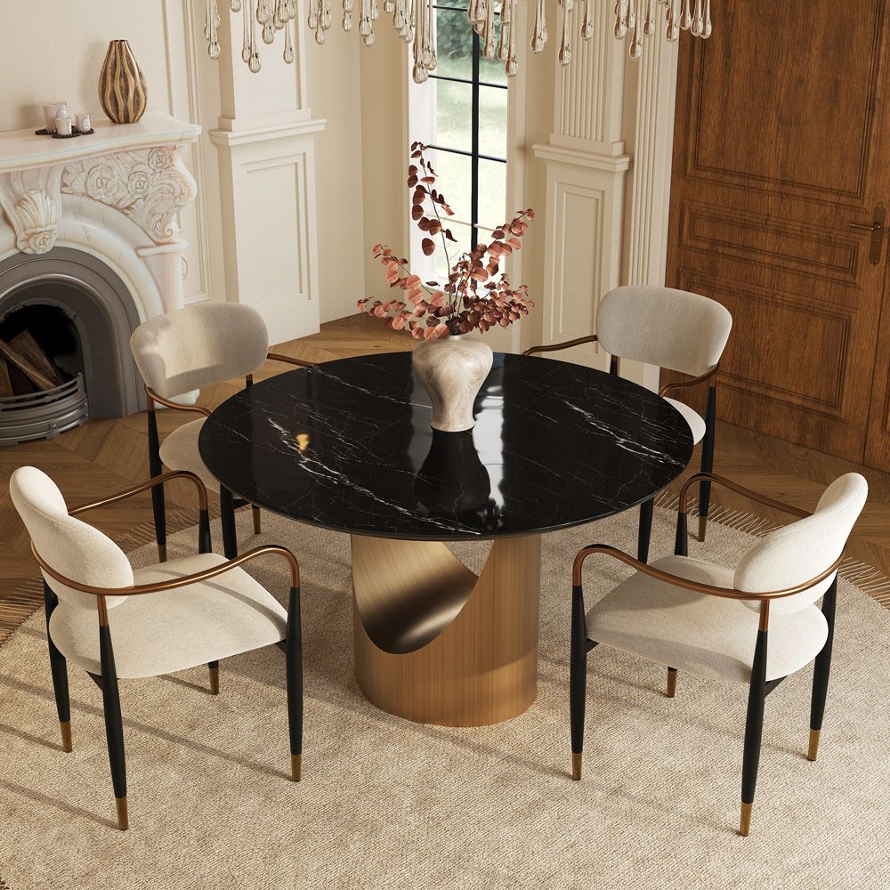 Marble Black Natural Marble Dining Tables