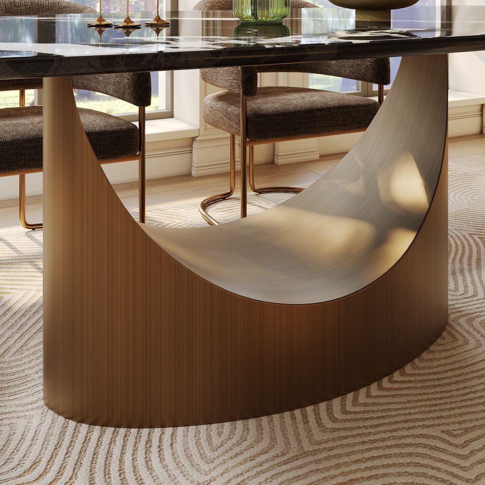 Modern Luxury Black Natural Marble Dining Tables