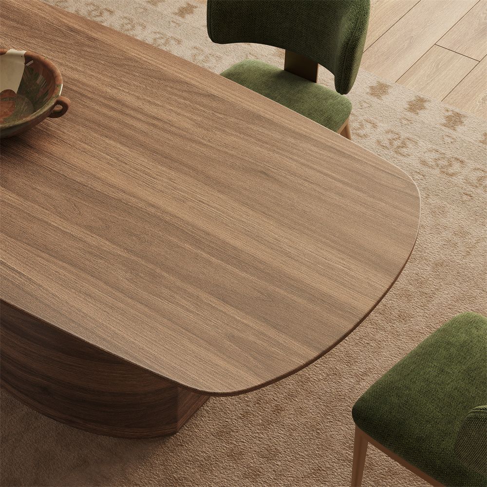 Partial Assembly Required Walnut Color Engineered Wood Dining Tables