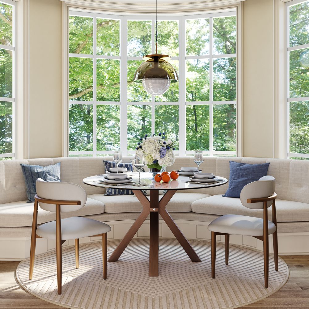 White White Glossy Sintered Stone Dining Tables