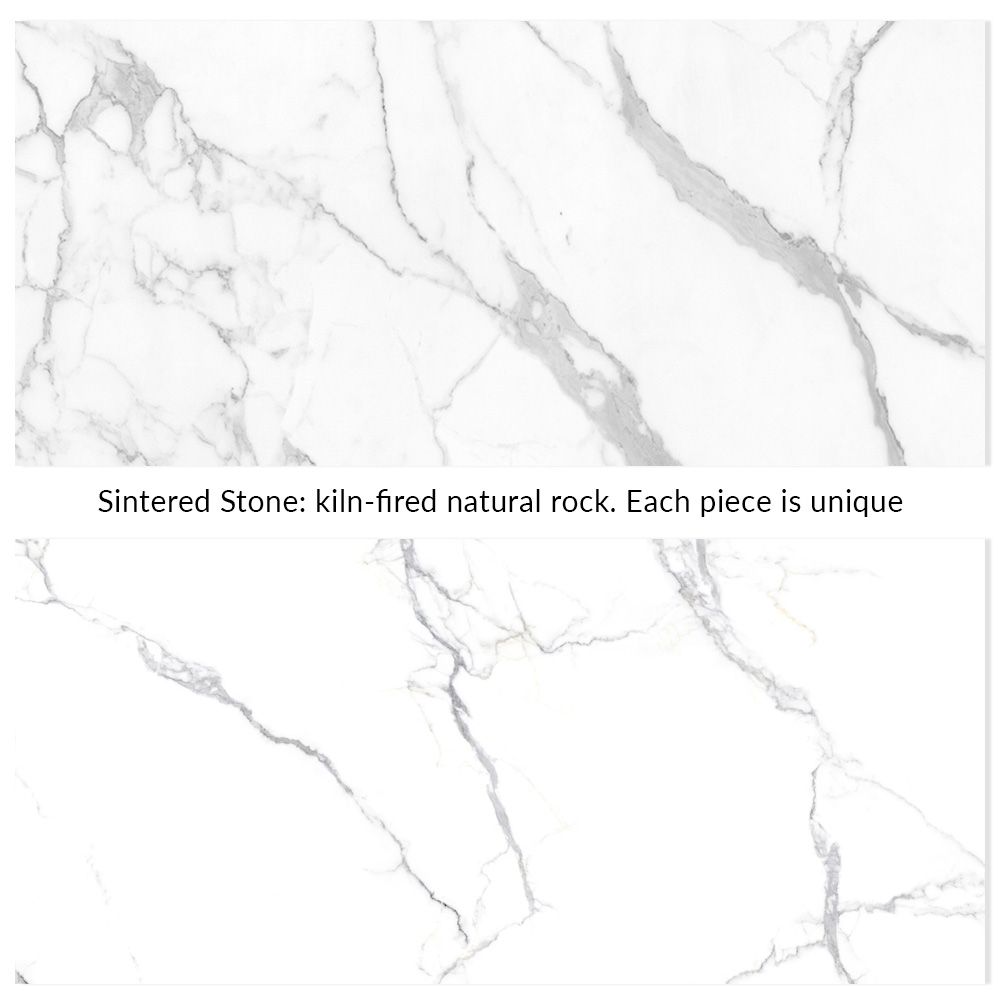 Round White Glossy Sintered Stone Dining Tables