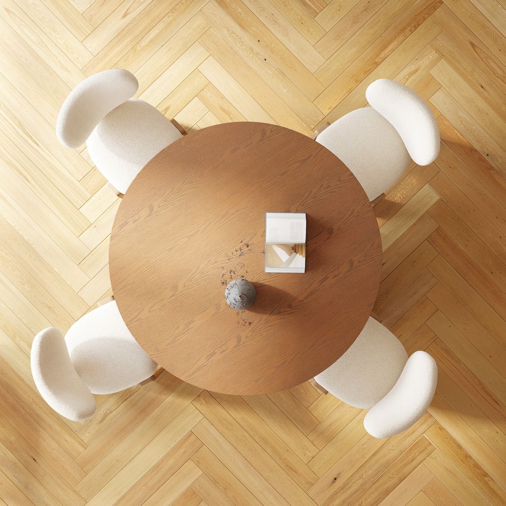 Walnut Color Engineered Wood Dining Tables