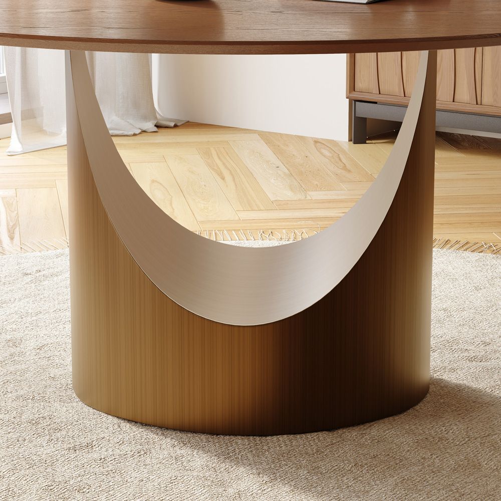 Walnut Color Engineered Wood Dining Tables