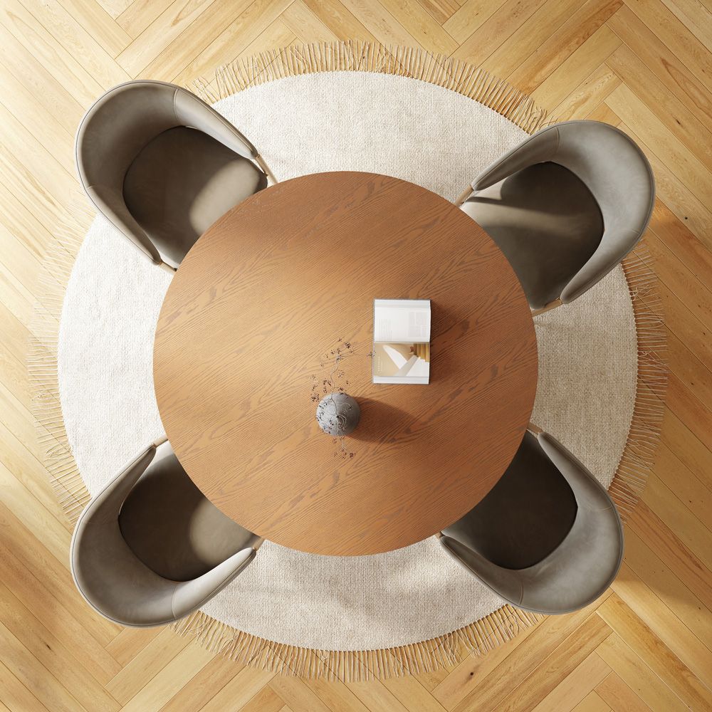 Walnut Color Engineered Wood Dining Tables