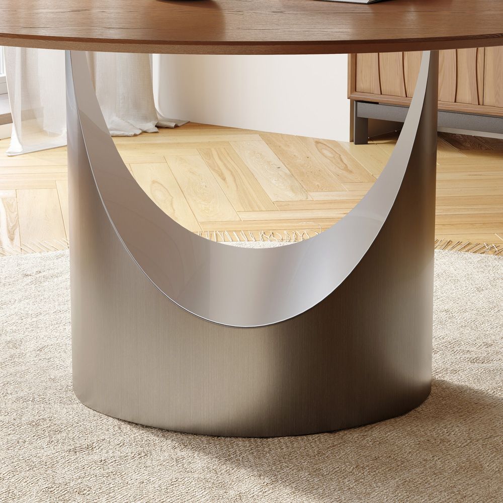 Walnut Color Engineered Wood Dining Tables