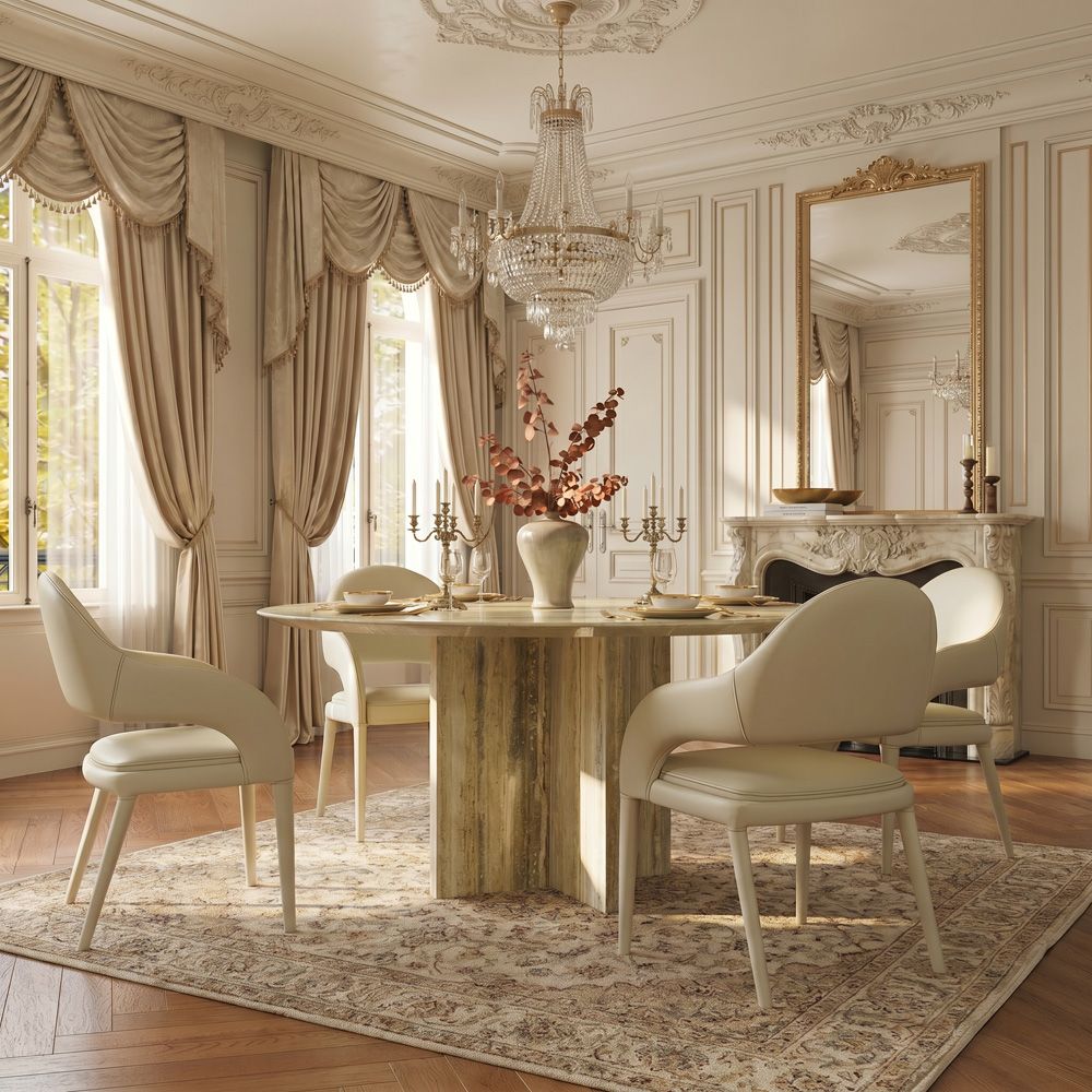 Seats 6 Yellow Marble Dining Tables