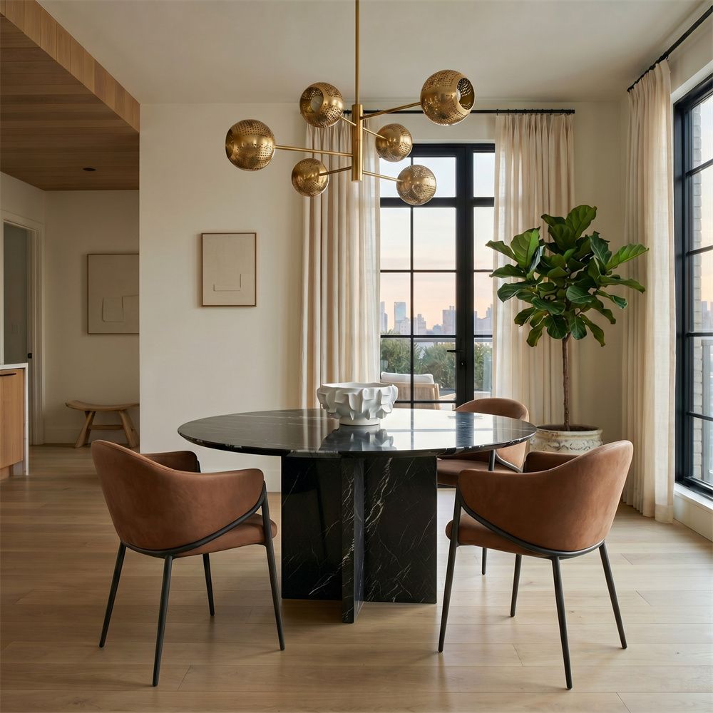 Partial Assembly Required Black Marble Dining Tables