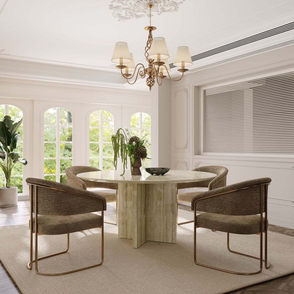 Partial Assembly Required Yellow Marble Dining Tables