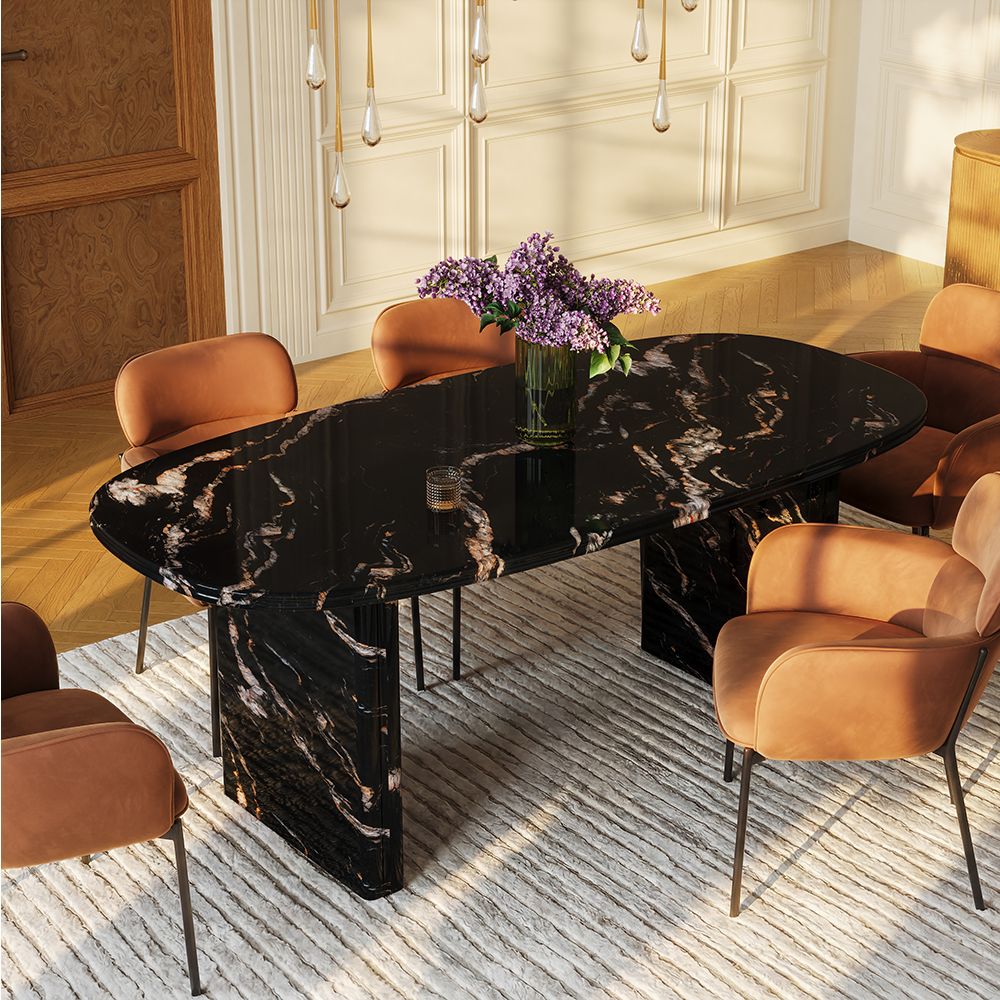 Living Spaces Black Marble Dining Tables
