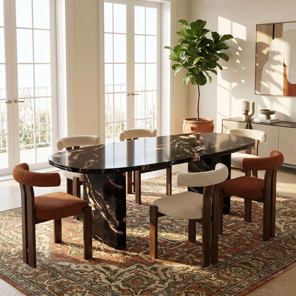 Luxury Black Marble Dining Tables