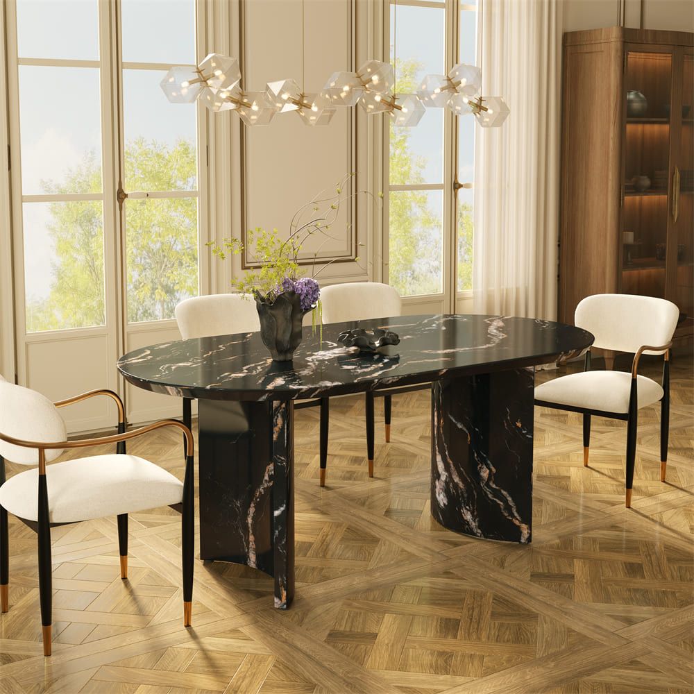 Living Spaces Black Marble Dining Tables
