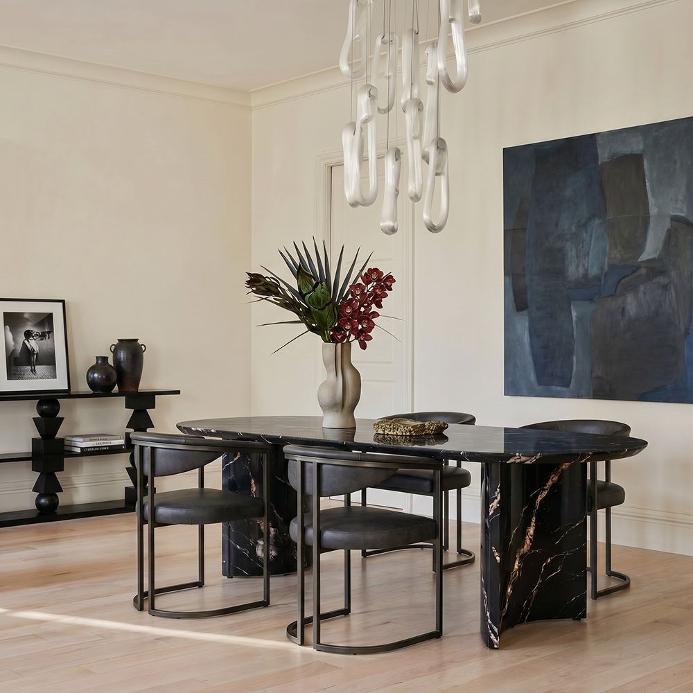 Modern Luxury Black Marble Dining Tables