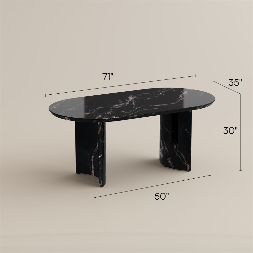 Modern Luxury Black Marble Dining Tables