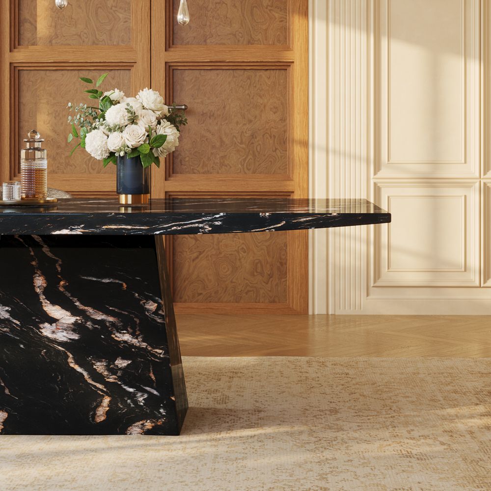 Minimalist Black Marble Dining Tables