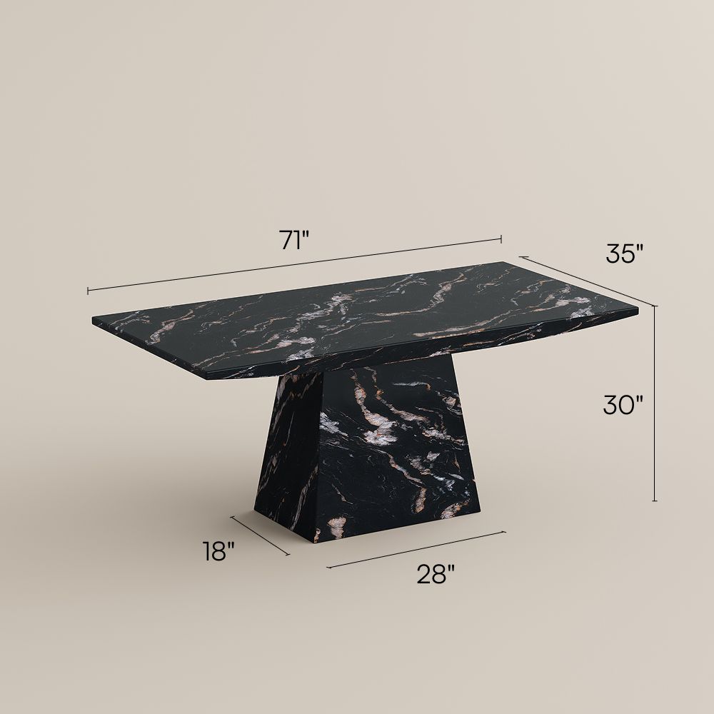 Seats 10 Black Marble Dining Tables