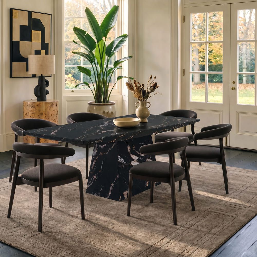 Marble Black Marble Dining Tables