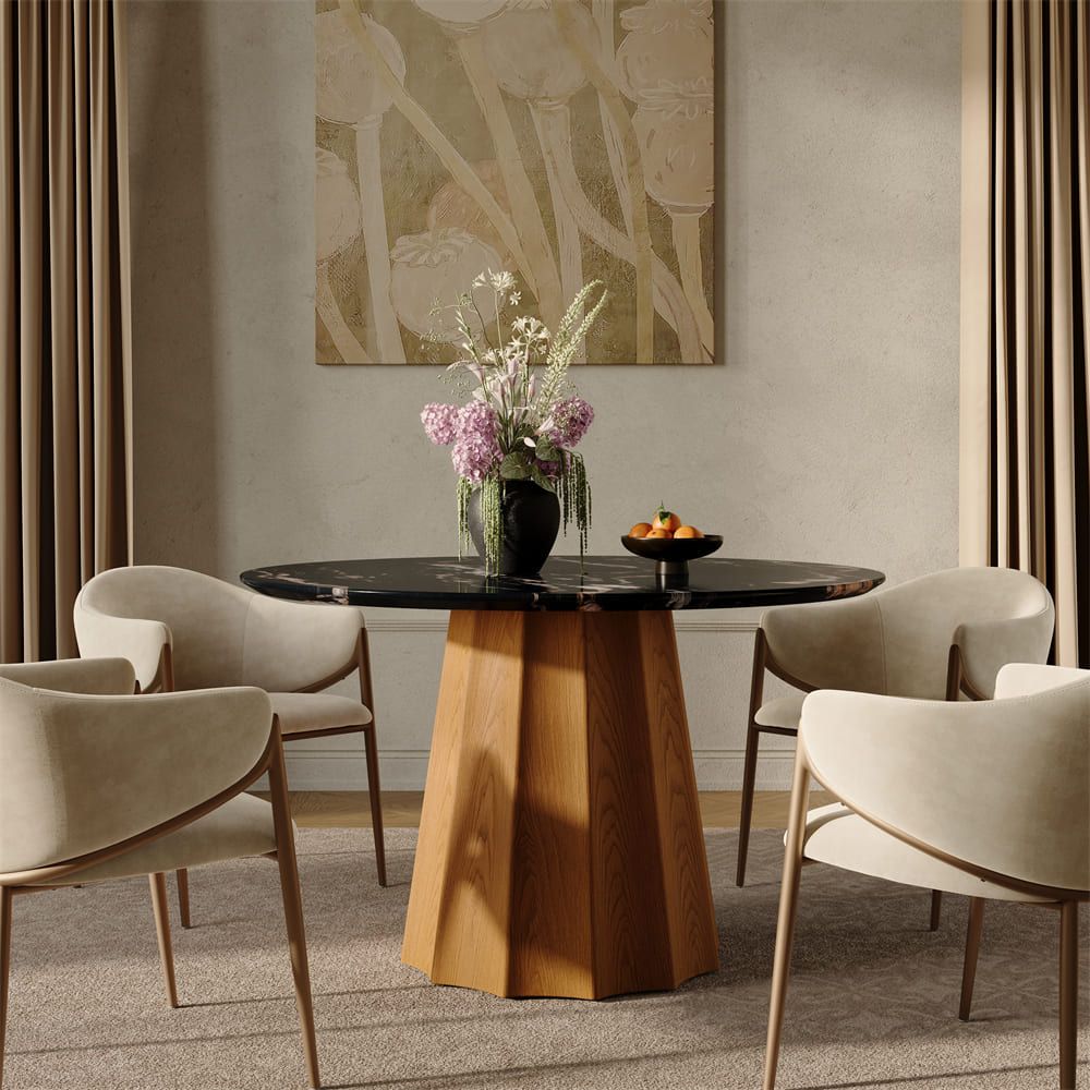 Living Spaces Black Marble Dining Tables