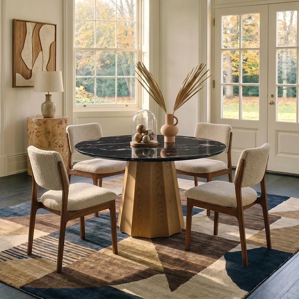 Dura Black Marble Dining Tables