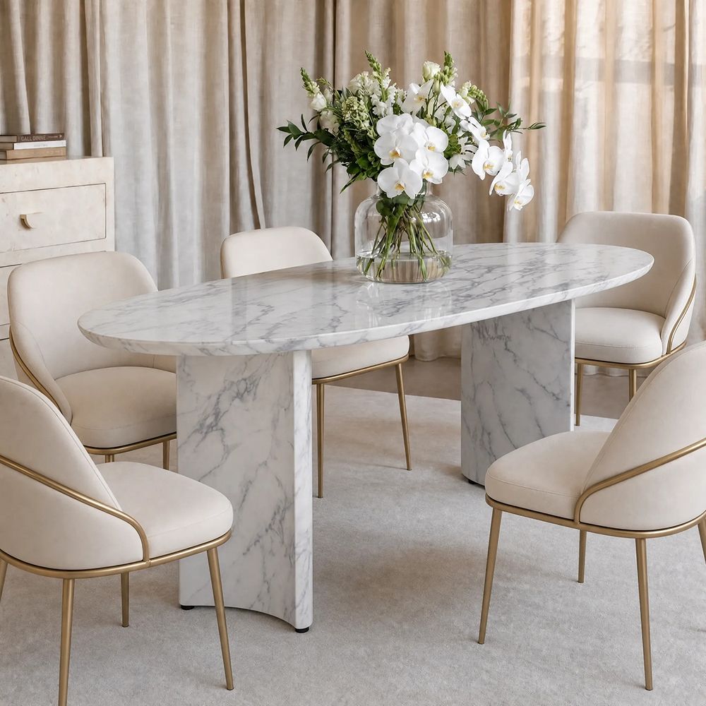 White Marble Dining Tables