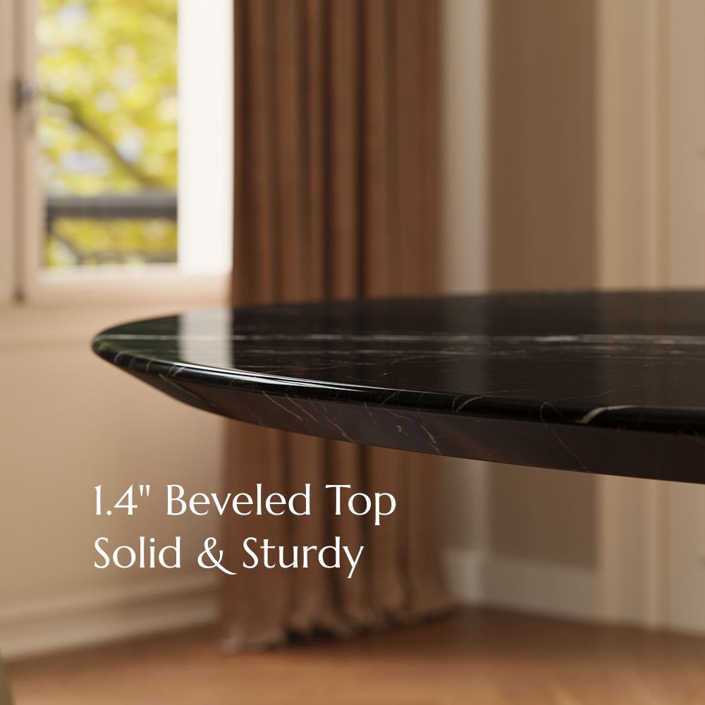 Black Black Marble Dining Tables