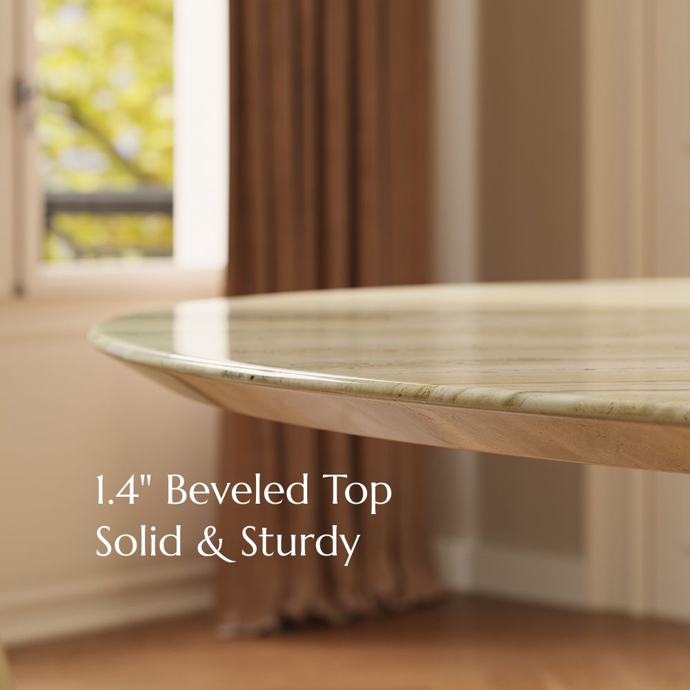 without Lazy Susan Yellow Natural Marble Dining Tables