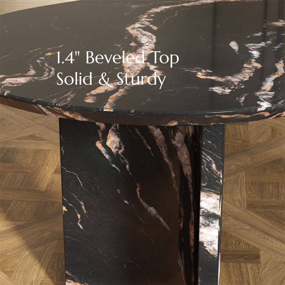 Partial Assembly Required Black Marble Dining Tables