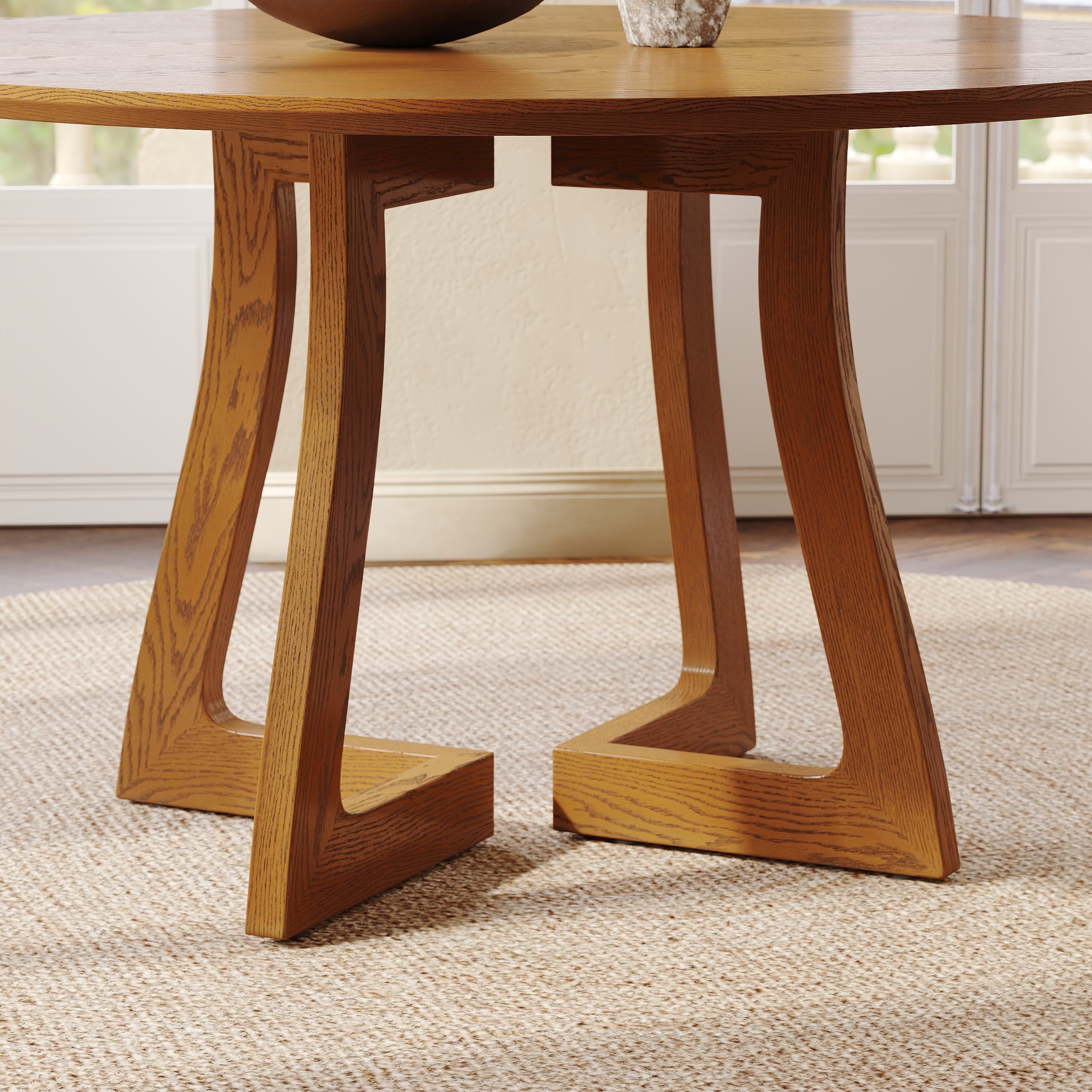 Walnut Walnut Color Engineered Wood Dining Tables