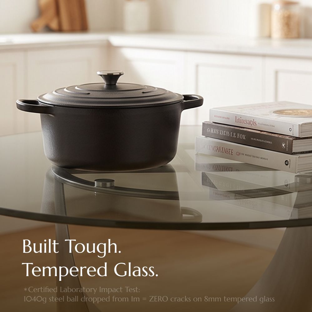 Seats 4 Clear Tempered Glass Dining Tables
