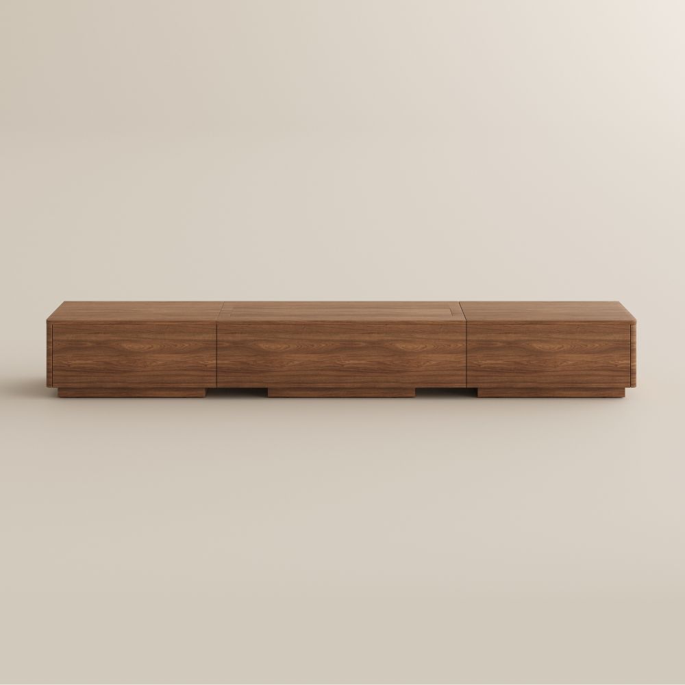 for Ultra short throw projector Walnut Color MDF Electric TV Stands