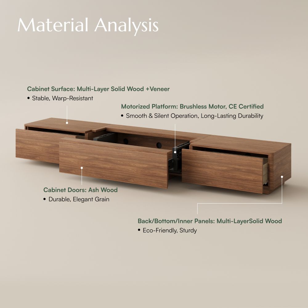 Projector Walnut Color MDF Electric TV Stands
