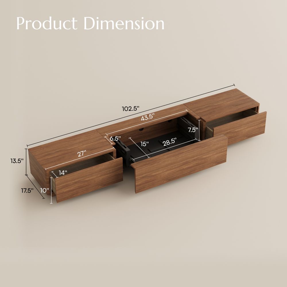 Gaming Room Walnut Color MDF Electric TV Stands