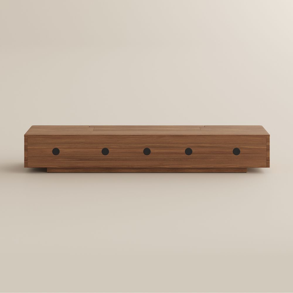 for Ultra short throw projector Walnut Color MDF Electric TV Stands