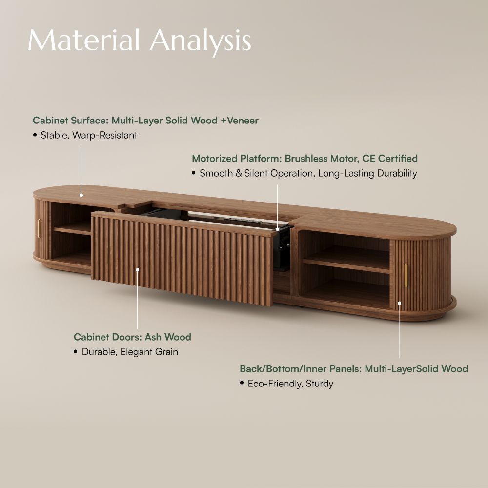 Walnut Color Electric TV Stands