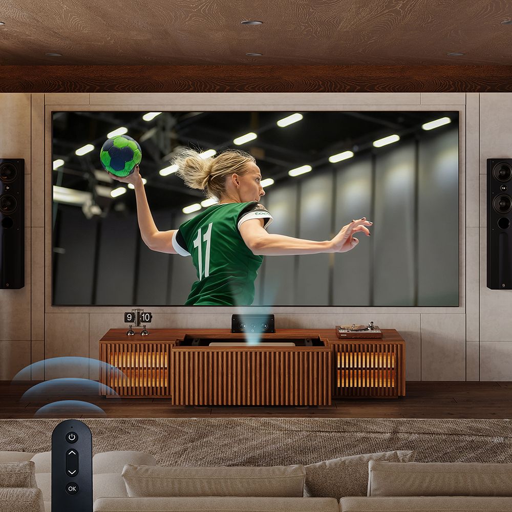 On the Ground Walnut Color Wood Electric TV Stands