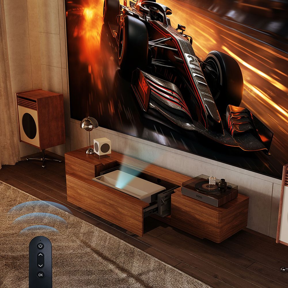 Electric Walnut Color MDF Electric TV Stands