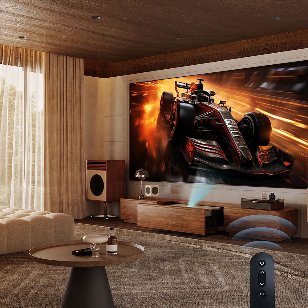 Long Walnut Color MDF Electric TV Stands