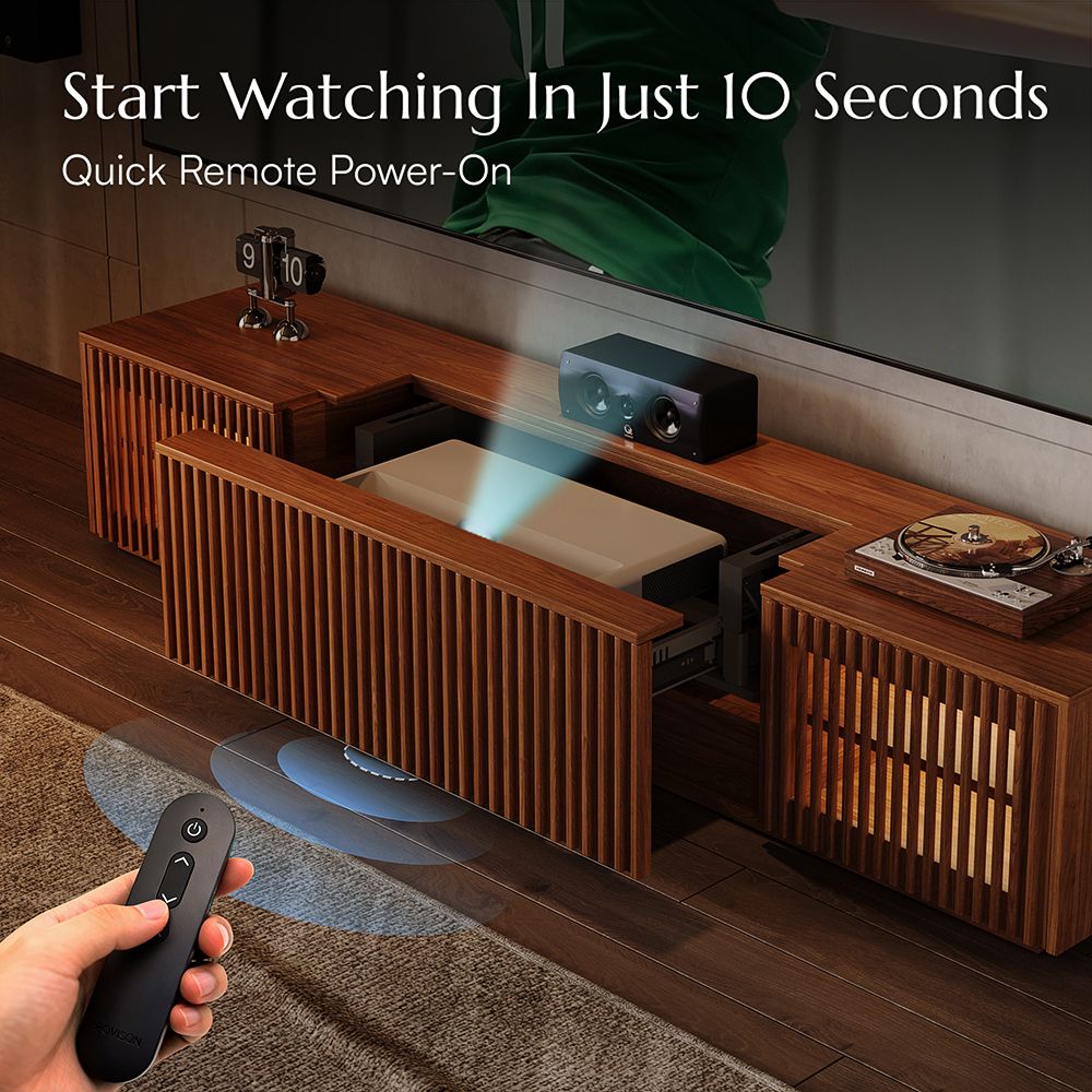 For Projector Walnut Color Wood Electric TV Stands