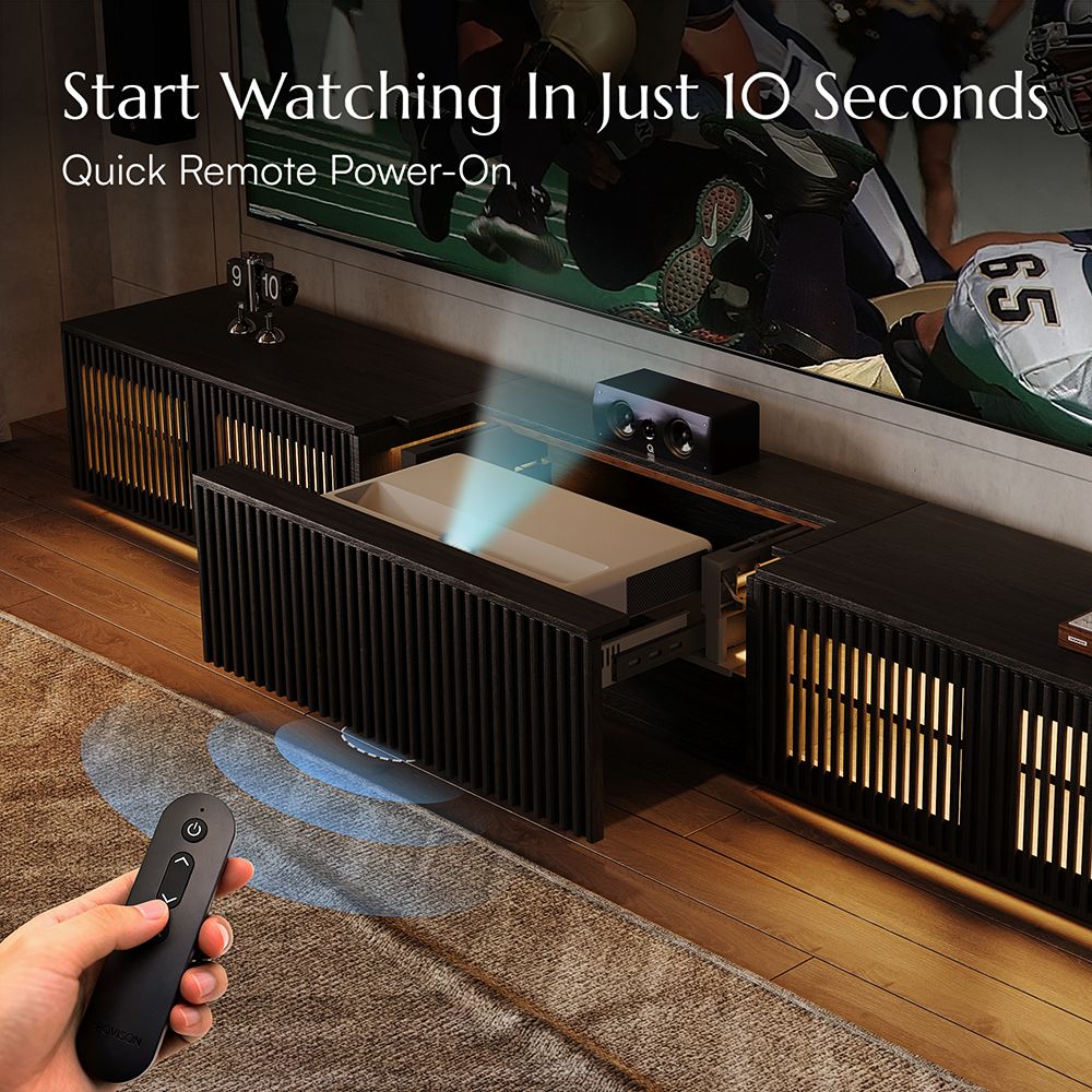 Pet Friendly Black Wood Electric TV Stands