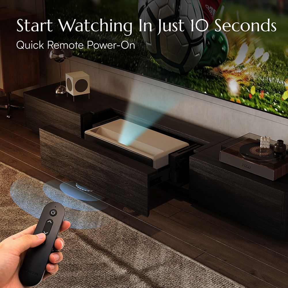 Extendable Black MDF Electric TV Stands