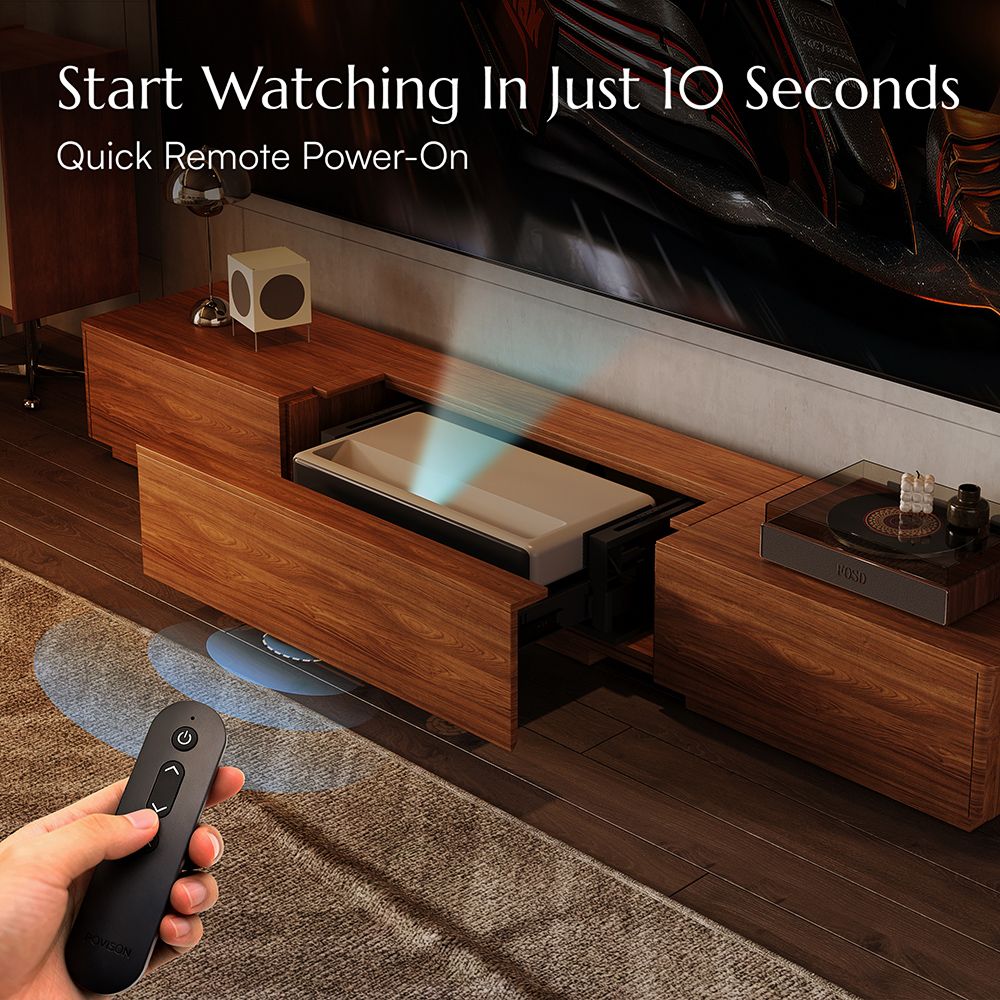 Gaming Room Walnut Color MDF Electric TV Stands