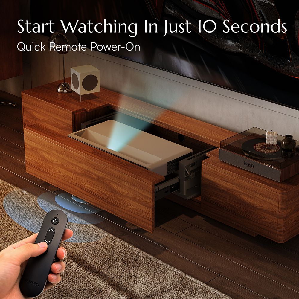 Minimalist Walnut Color MDF Electric TV Stands