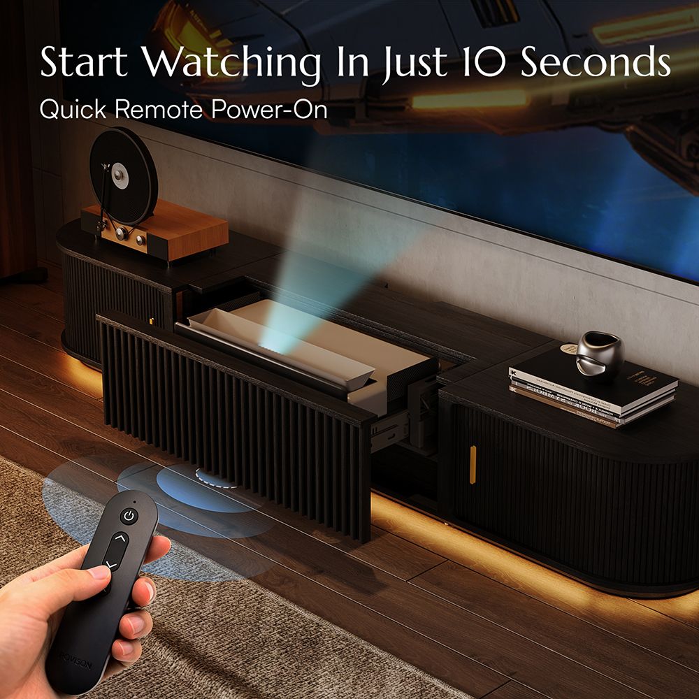 with Side Cabinet Black Electric TV Stands