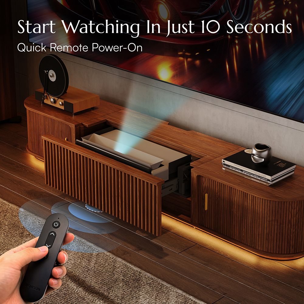 Walnut Color Electric TV Stands