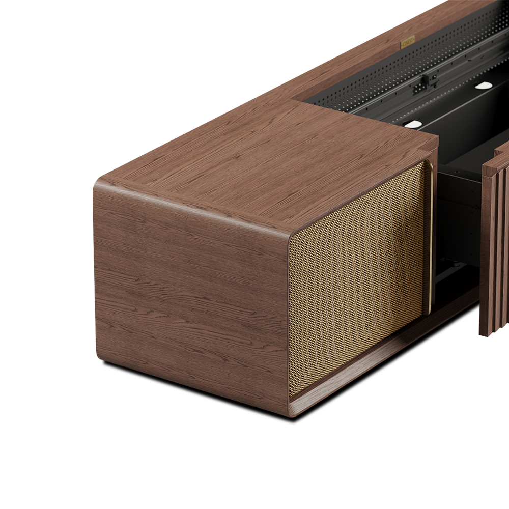 Walnut Color Electric TV Stands