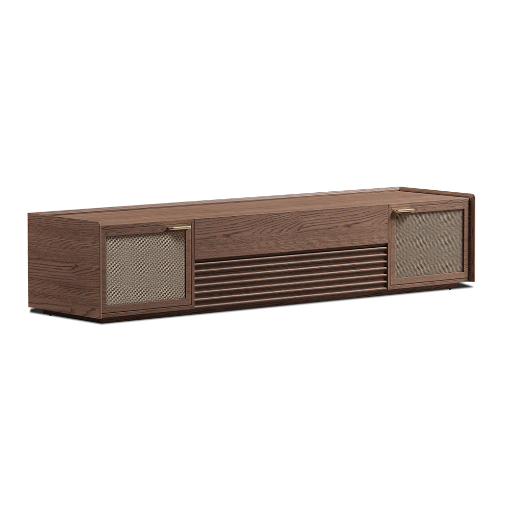 Walnut Color Electric TV Stands