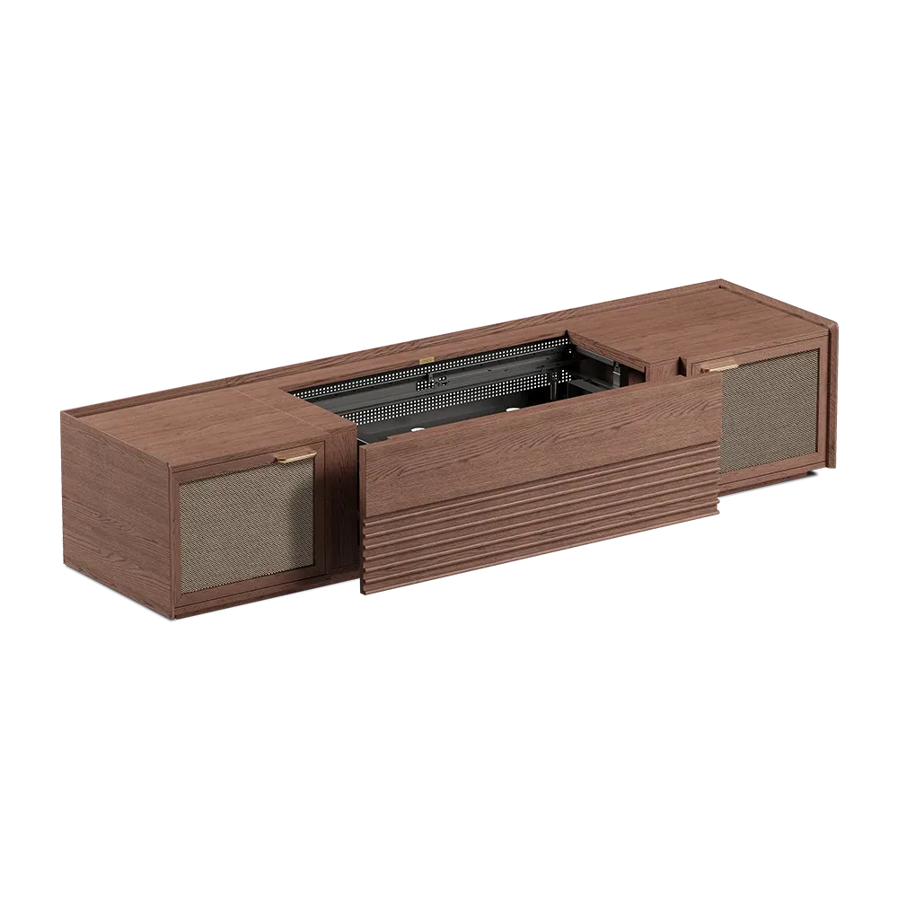 Walnut Color Electric TV Stands