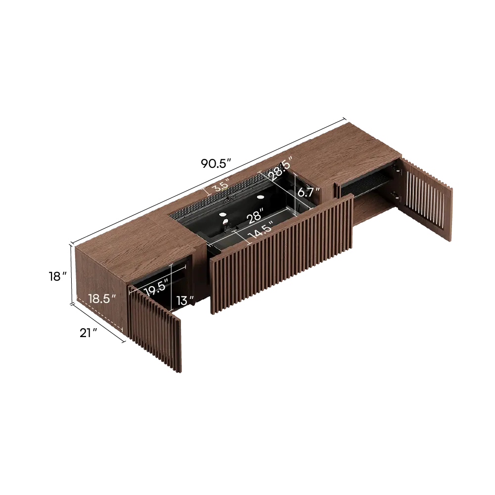 Walnut Color Electric TV Stands