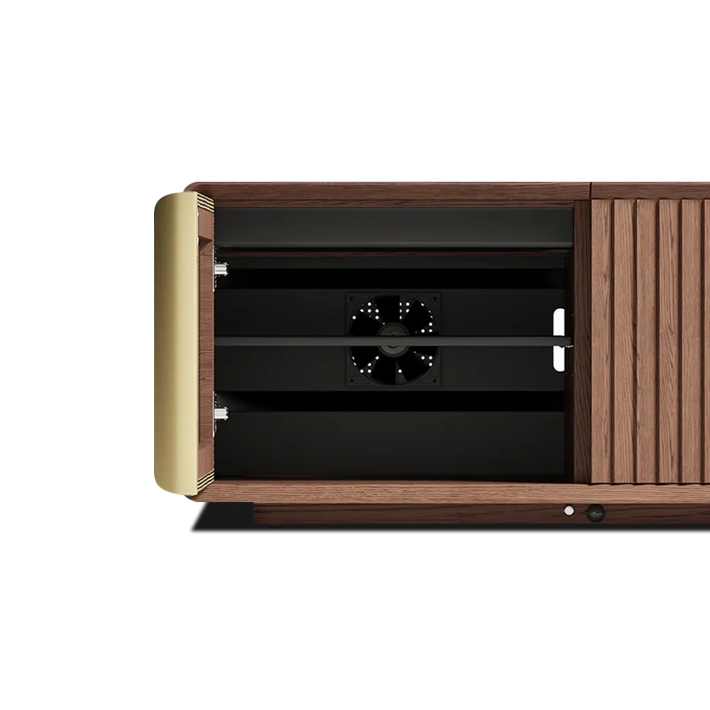 Walnut Color Electric TV Stands