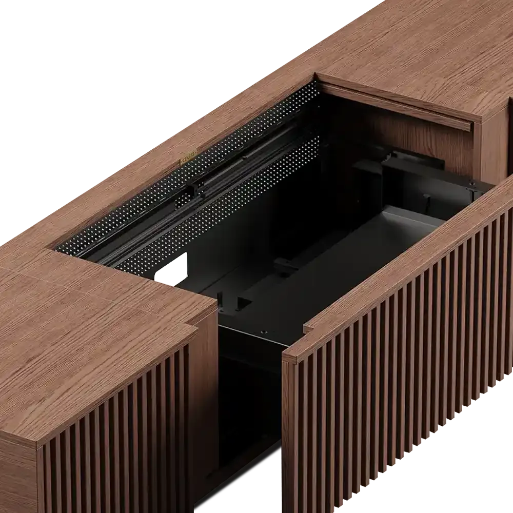 Walnut Color Electric TV Stands